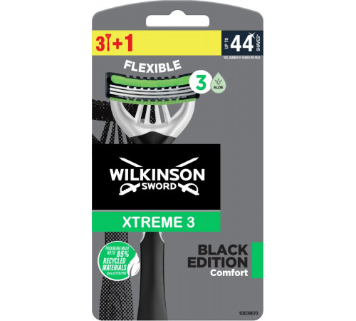 Бритвы одноразовые мужские Wilkinson Xtreme 3 Black Edition 3+1 шт