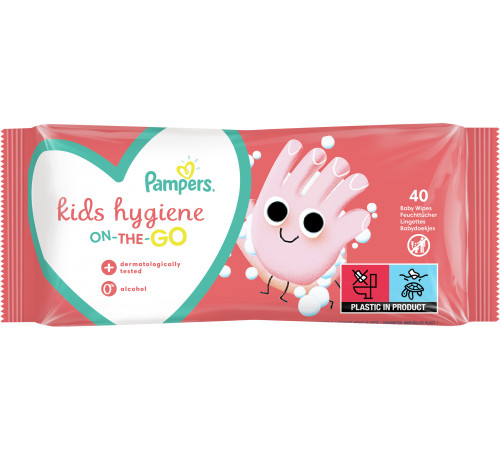 Вологі серветки дитячі Pampers Kids Hygiene 40 шт