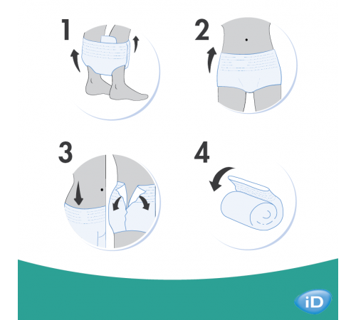 Підгузки-трусики для дорослих iD Slip Plus Medium 80-125 см 30 шт