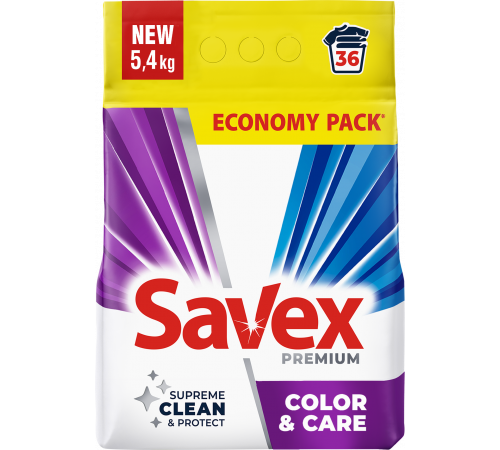 Пральний порошок Savex Automat Premium Color & Care 5.4 кг