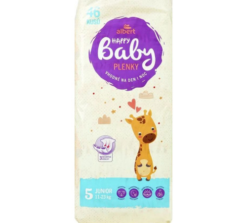 Підгузки Albert Happy Baby 5 (11-23 кг) 46 шт