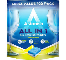 Таблетки для посудомийних машин Astonish All in 1 Lemon 100 шт (ціна за 1 шт)