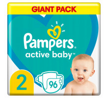 Подгузники Pampers Active Baby Размер 2 (Mini) 4-8 кг 96 шт
