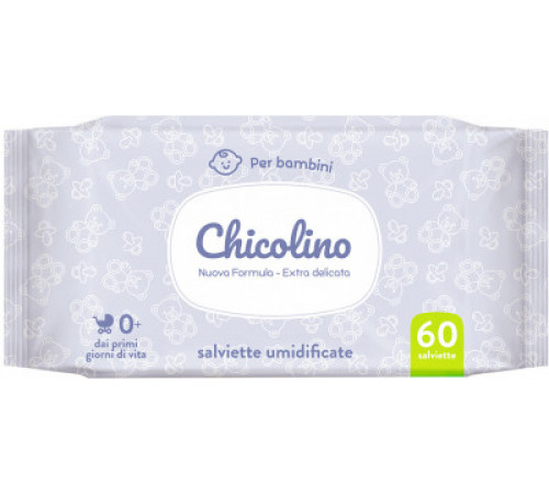 Салфетки влажные для детей с первых дней жизни Chicolino 60 шт