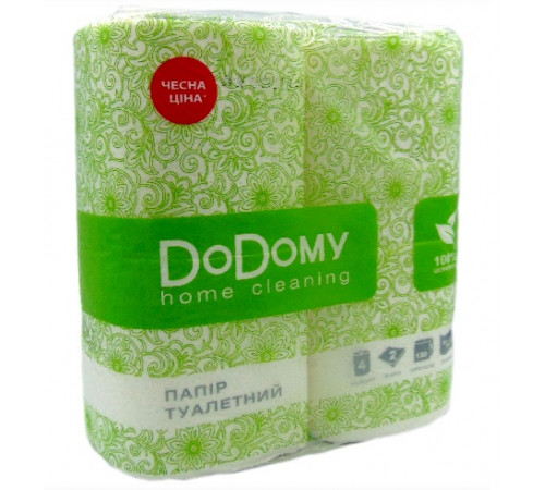 Туалетная бумага двухшаровая DoDomy белая 4 рулона