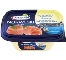 Сир плавлений Mlekpol Norweski з лососем та кропом 150 г