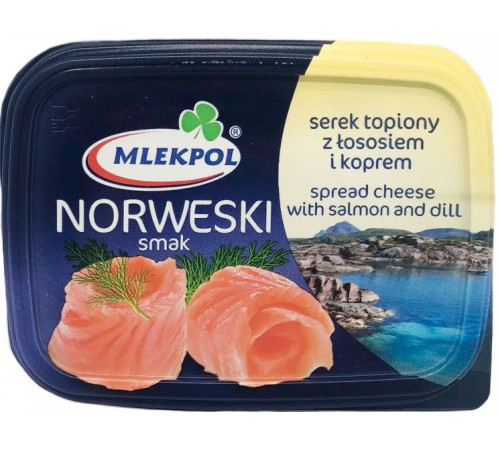 Сыр плавленый Mlekpol Norweski с лососем и укропом 150 г