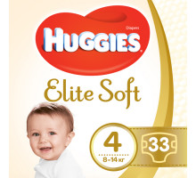 Підгузники дитячі Huggies Elite Soft 4, 8-14 кг 33 шт