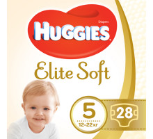 Подгузники детские Huggies Elite Soft 5, 12-22 кг 28 шт