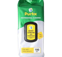 Вологі серветки для прибирання Purfix Extra з антибактеріальним ефектом 100 шт