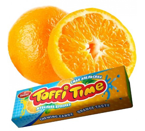 Жевательные конфеты Toffi Time вкус Апельсина 20 г