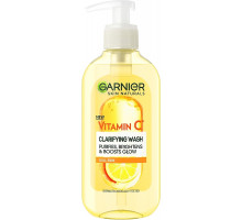 Очищающий гель для умывания Garnier Skin Naturals с витамином С для тусклой кожи лица с эффектом сияния и выравнивания тона 200 мл