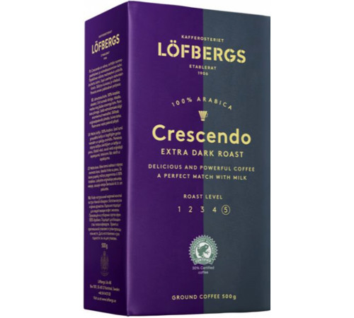 Кофе молотый Lofbergs Crescendo Extra Dark Roast 500 г