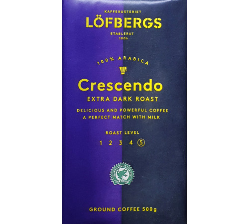 Кофе молотый Lofbergs Crescendo Extra Dark Roast 500 г