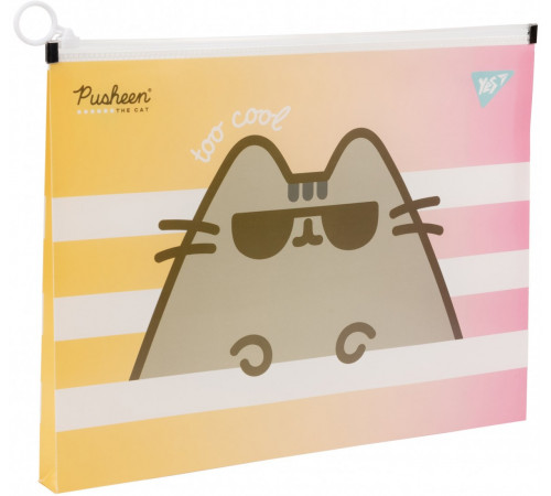 Папка-конверт на молнии В5 YES 492031 Pusheen