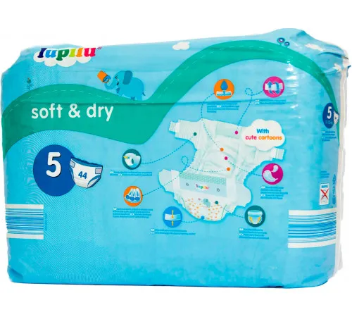 Подгузники Lupilu Soft&Dry 5 (11-23 кг) 44 шт Подгузники Lupilu Soft&Dry 5 (11-23 кг) 44 шт