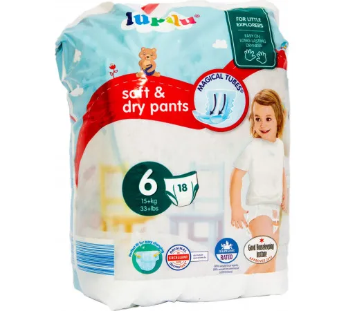 Підгузки-трусики Lupilu Soft&Dry 6 (15кг+) 18 шт Підгузки-трусики Lupilu Soft&Dry 6 (15кг+) 18 шт