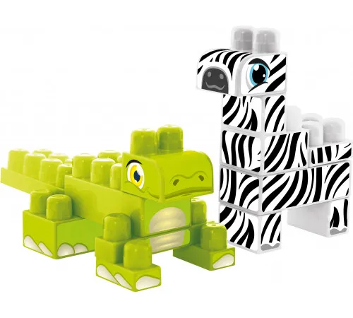 Конструктор Wader Baby Blocks 41501 Safari Crocodile & Zebra 16 елементів Конструктор Wader Baby Blocks 41501 Safari Crocodile & Zebra 16 елементів