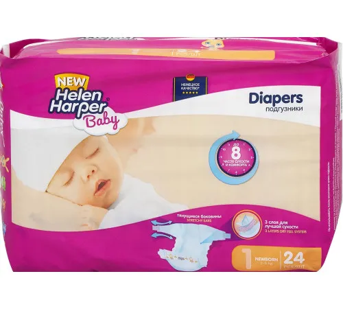 Подгузники Helen Harper Newborn 1 (2-5 кг) 24 шт Подгузники Helen Harper Newborn 1 (2-5 кг) 24 шт