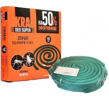 Спирали от комаров и мух KRA DEO SUPER 10 шт
