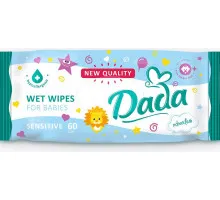 Влажные салфетки для детей  Dada Sensitive без запаха 60 шт
