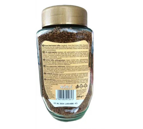 Кофе растворимый Noble Gold 200 г Кофе растворимый Noble Gold 200 г