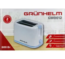 Тостер Grunhelm GWD012 800 Вт белый