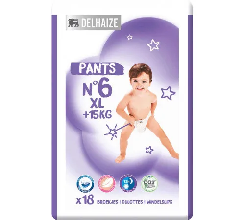 Подгузники-трусики Delhaize 6 (15+ кг) 18 шт Подгузники-трусики Delhaize 6 (15+ кг) 18 шт