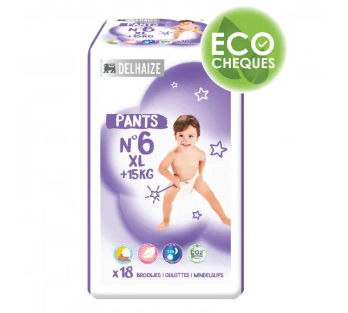 Подгузники-трусики Delhaize 6 (15+ кг) 18 шт Подгузники-трусики Delhaize 6 (15+ кг) 18 шт