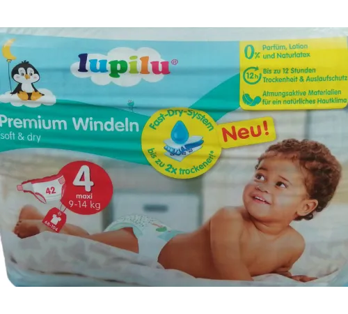 Підгузки Lupilu Soft&Dry Jumbo Pack 4 (9-14 кг) 42 шт