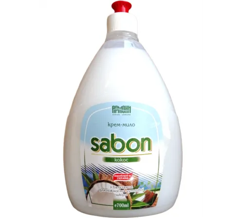 Рідке крем-мило Армоні Sabon Кокос запаска пуш-пул 700 мл Рідке крем-мило Армоні Sabon Кокос запаска пуш-пул 700 мл