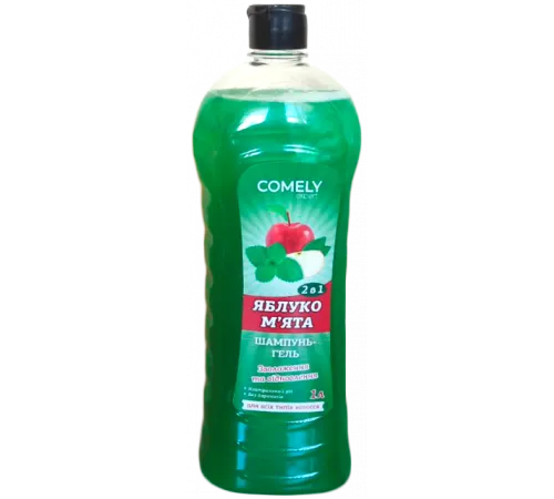Шампунь-гель для волосся Comely 2в1 Яблуко М'ята 1 л Шампунь-гель для волосся Comely 2в1 Яблуко М'ята 1 л