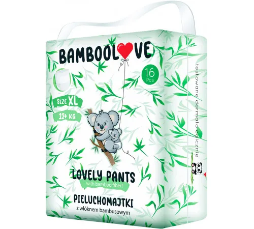 Подгузники-трусики Bamboolove Lovely Pants размер XL (16+ кг) 16 шт Подгузники-трусики Bamboolove Lovely Pants размер XL (16+ кг) 16 шт