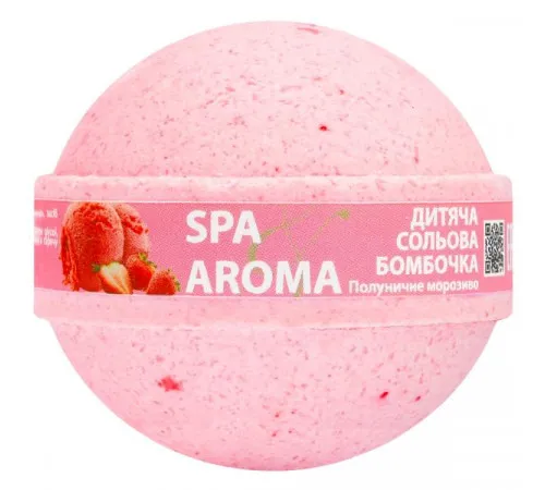 Дитяча сольова бомбочка для ванни Bioton Spa&Aroma Полуничне Морозиво 75 г Дитяча сольова бомбочка для ванни Bioton Spa&Aroma Полуничне Морозиво 75 г