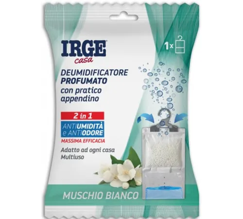 Поглинач запаху і вологи Irge з підвіскою 2 in 1 Muschio Bianco 500 мл Поглинач запаху і вологи Irge з підвіскою 2 in 1 Muschio Bianco 500 мл