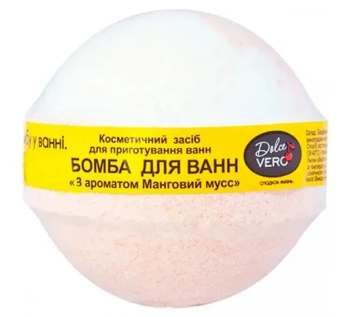 Бомбочка для ванн Dolce Vero с ароматом Манговый мусс 75 г Бомбочка для ванн Dolce Vero с ароматом Манговый мусс 75 г
