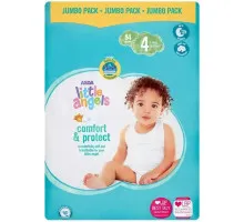 Подгузники Asda Little Angels Comfort & Protect 4 (9-14 кг) 84 шт