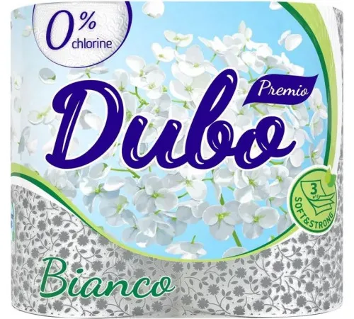 Туалетная бумага Диво Premio Bianco 3 слоя 4 рулона