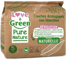 Еко-підгузки Love & Green Pure Nature 5 (11-25 кг) 33 шт