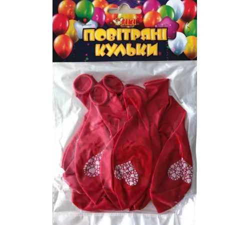Кульки повітряні ТІКІ 12 Серце (ціна за 1 шт)