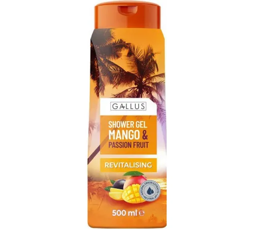 Гель для душа Gallus Revitalising Mango & Passion Fruit 500 мл