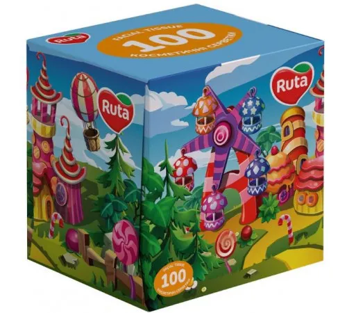 Серветка косметична Ruta Kids в коробці 100 листів Серветка косметична Ruta Kids в коробці 100 листів