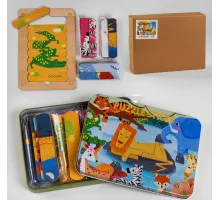 Деревянная игра Пазлы-палочки С47006 Дикие животные