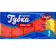 Губка для посуды Profit Bubble Max пористая 5 шт