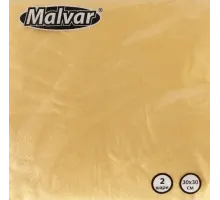 Серветка Malvar жовта 30х30 см 2-ох шарова 40 шт