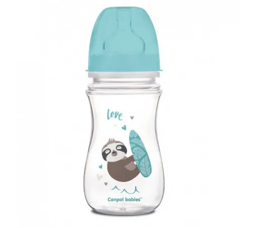 Детская бутылочка с широким антиколиковым отверстием Canpol babies 35/221 blu EasyStart 240 мл Детская бутылочка с широким антиколиковым отверстием Canpol babies 35/221 blu EasyStart 240 мл