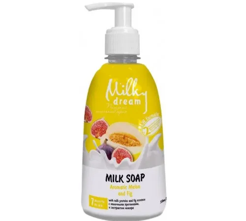 Рідке крем-мило Milky Dream ароматна Диня та Інжир дозатор 500 мл