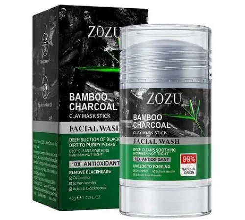 Маска-стик против черных точек и акне Zozu Bamboo Charcoal 40 г Маска-стик против черных точек и акне Zozu Bamboo Charcoal 40 г