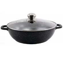 Казан Zauberg 0528-BL з кришкою мармурове покриття 4.1 л 28 см