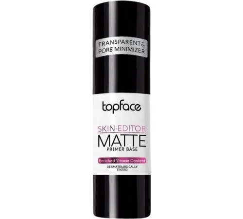 База под макияж TopFace Skin Editor Matte 002 Прозрачная и уменьшающая поры 31 мл
